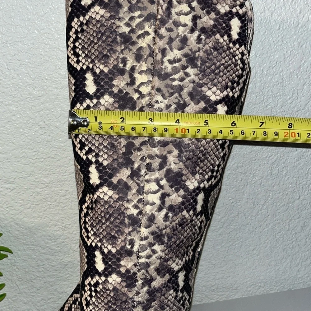 Gianni Bini Gray and Cream Over the Knee Boots